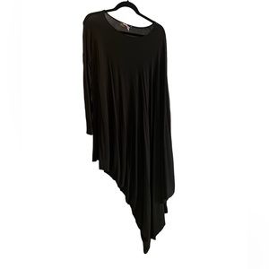 Asymmetrical Black T-shirt Dress